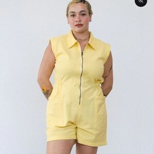 Yellow Sleeveless Jumpsuit